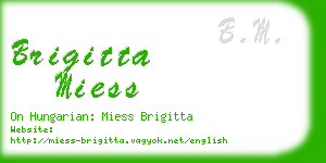 brigitta miess business card